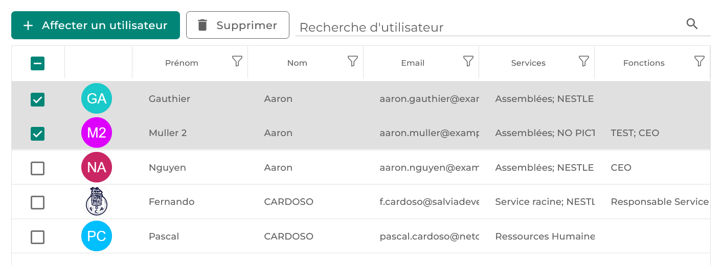 Illustration de l'interface