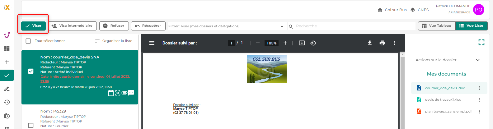 Illustration de l'interface