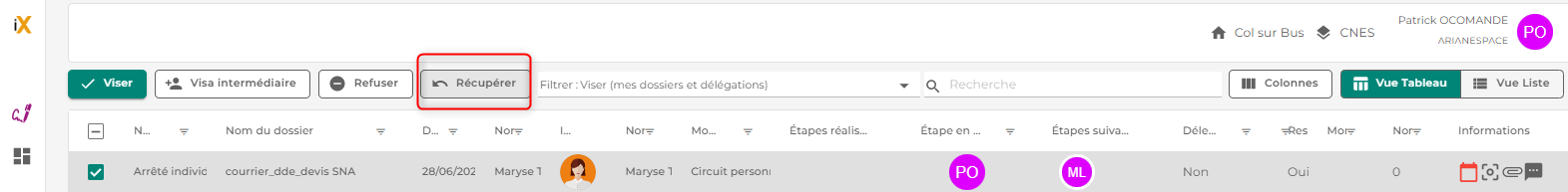 Illustration de l'interface