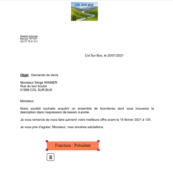 Illustration de l'interface