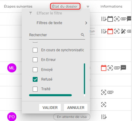Illustration de l'interface