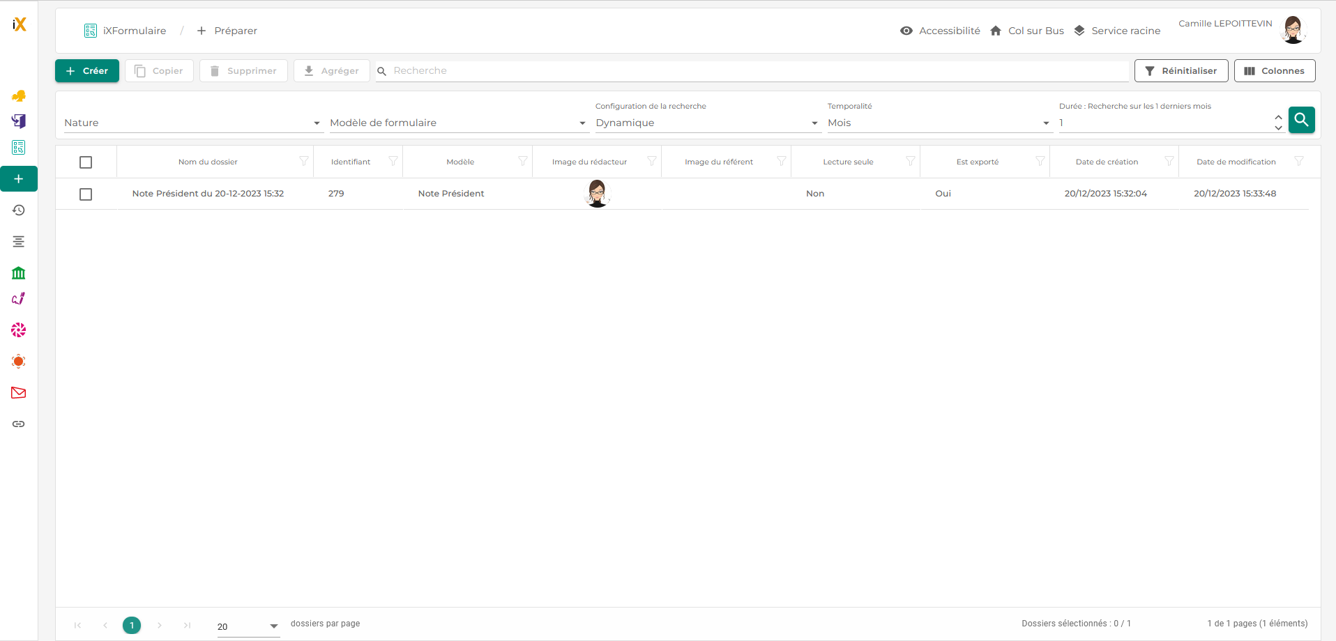 Illustration de l'interface