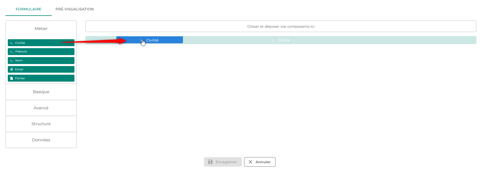 Illustration de l'interface