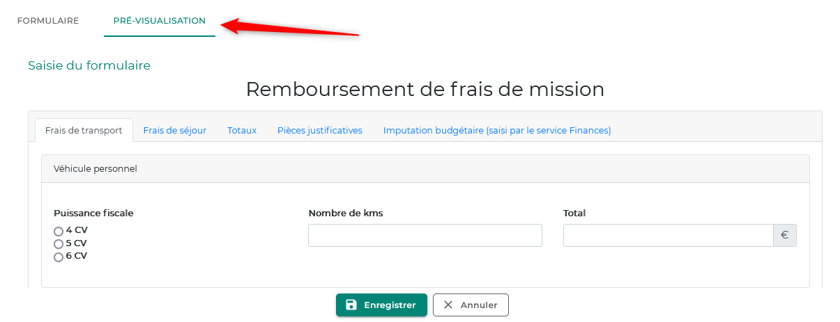 Illustration de l'interface