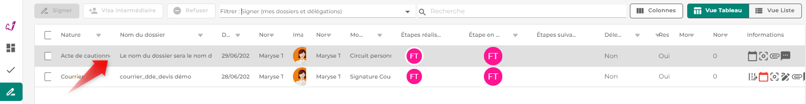 Illustration de l'interface
