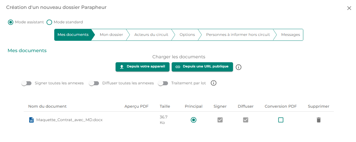 Illustration de l'interface